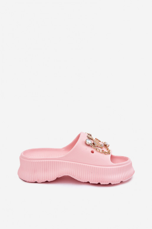 Zapatillas ligeras zapatillas de mujer Ze color doradomi Przypinkami color rosa Hortiana