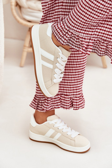 zapatillas Zapatillas modelo zapatos. Femenino de cuero ecológico beige Ravina 2