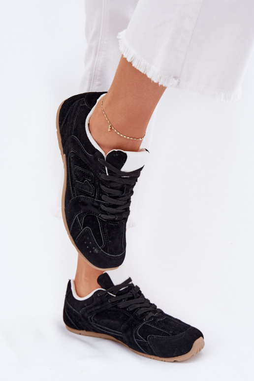 zapatillas Femenino Z de gamuza ecológicau de color negro Dorella