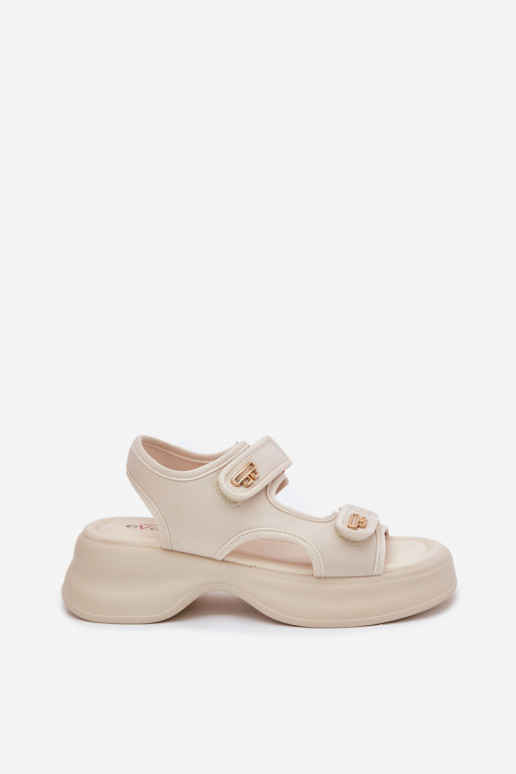 Sandalias de mujer Ze color doradomi Detalami beige Luvira