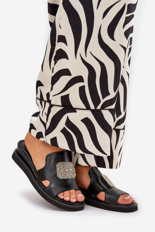 Chanclas negras para mujer con...