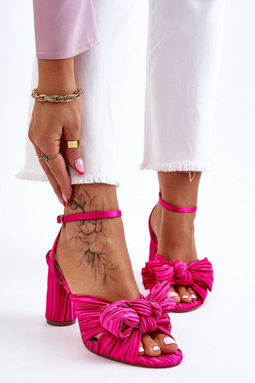 sandalias de moda con cintas con tacones color rosa Callum