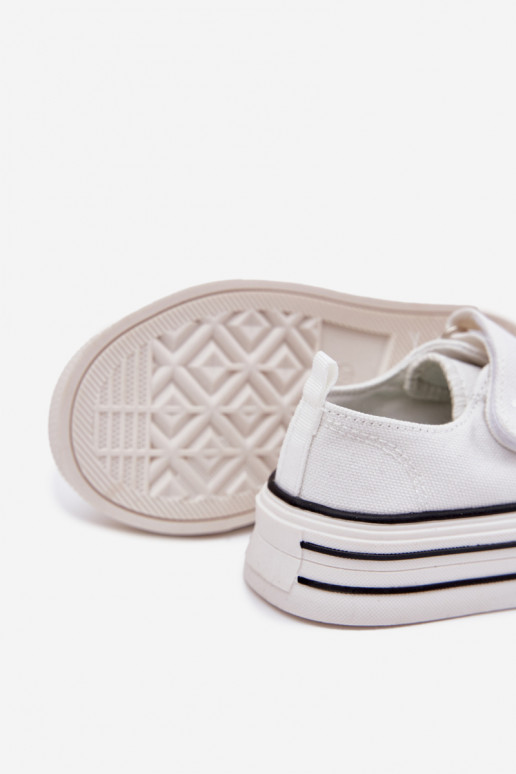 Infantil zapatos casuales Ze Złotą Przypinką osos de peluche el color blanco Solena