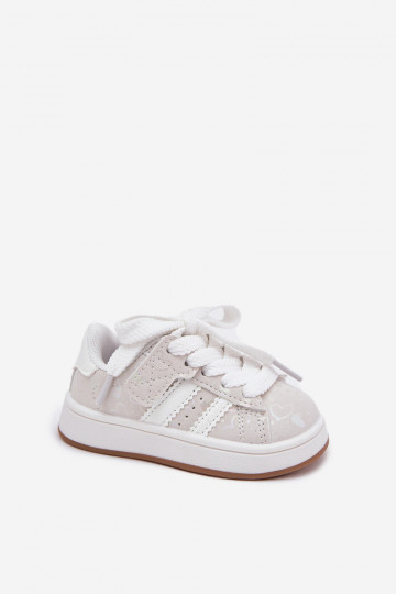 zapatillas Zapatillas modelo zapatos. Infantil con corazones el color blanco Mirelle 2