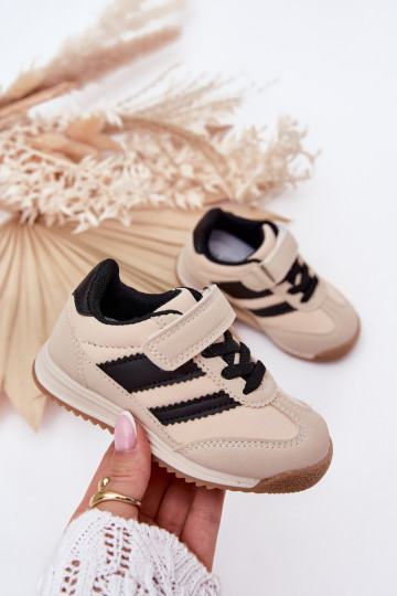 zapatillas de deporte para niños zapatillas con sujetadores adhesivos beige Viona