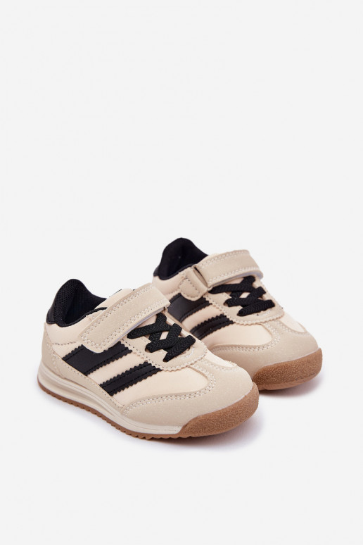 zapatillas de deporte para niños zapatillas con sujetadores adhesivos beige Viona