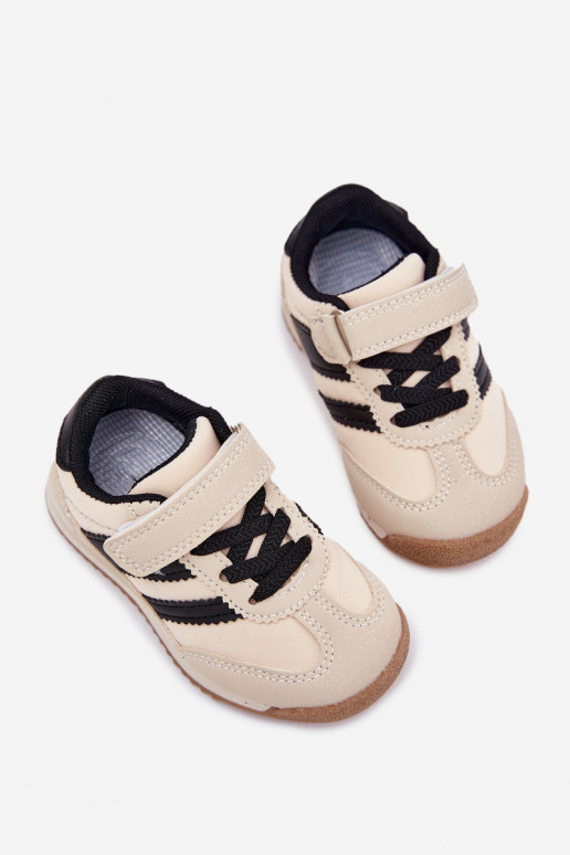 zapatillas de deporte para niños zapatillas con sujetadores adhesivos beige Viona