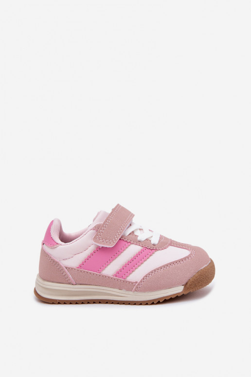 zapatillas de deporte para niños zapatillas con sujetadores adhesivos color rosa Viona