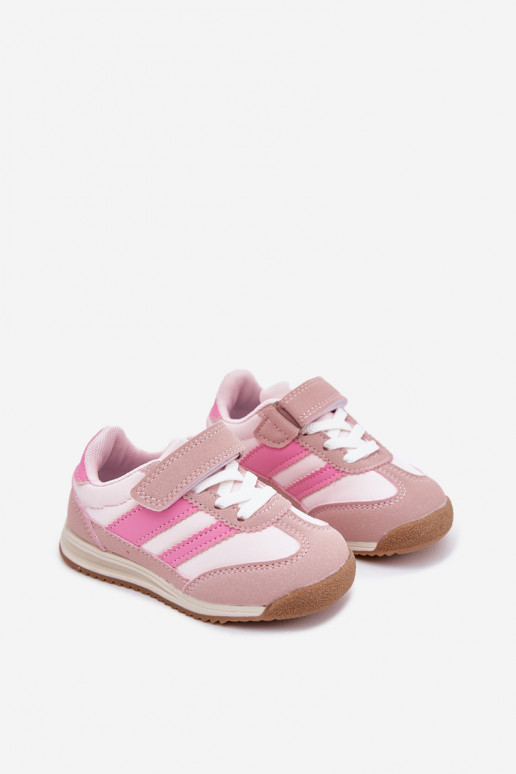 zapatillas de deporte para niños zapatillas con sujetadores adhesivos color rosa Viona