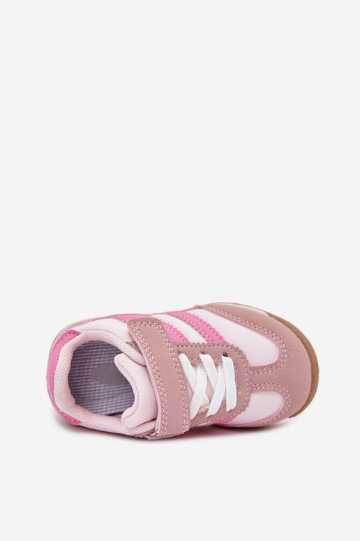 zapatillas de deporte para niños zapatillas con sujetadores adhesivos color rosa Viona