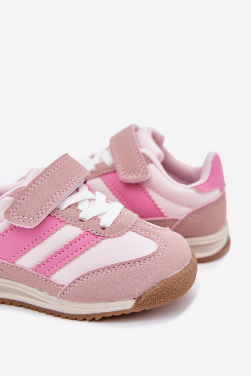zapatillas de deporte para niños zapatillas con sujetadores adhesivos color rosa Viona