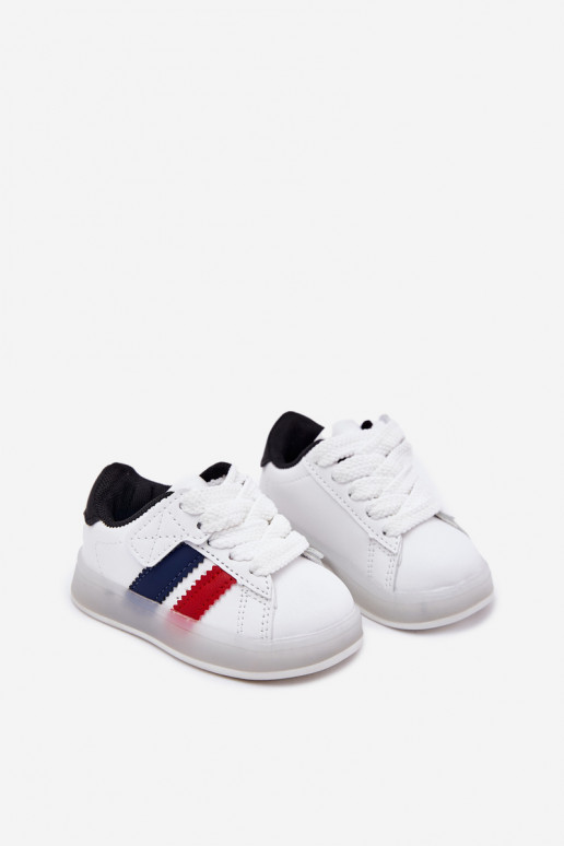 zapatillas Zapatillas modelo zapatos. Infantil con una suela brillante Blanco-de color negro Arielle