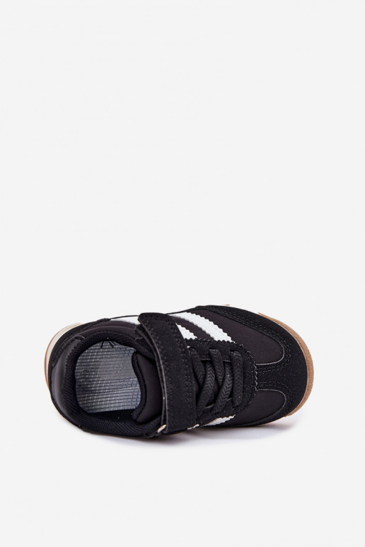 zapatillas de deporte para niños zapatillas con sujetadores adhesivos de color negro Viona