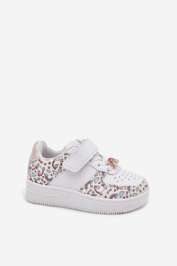 zapatillas de deporte para niños zapatillas unicornios el color blanco Thalia 2