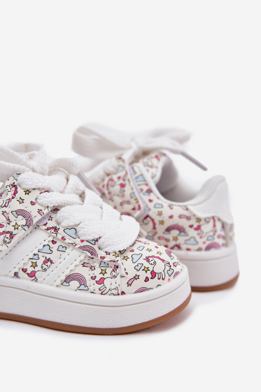 zapatillas Infantil con un tema Jednorożca el color blanco Ilana