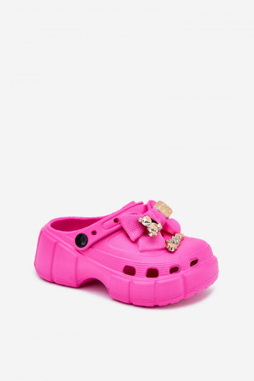 Zapatillas Infantil Infantil Zapatillas ligeras con cintas I Ozdobami color rosa Selvana