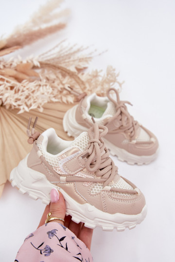 Zapatillas deportivas para niños en color arena