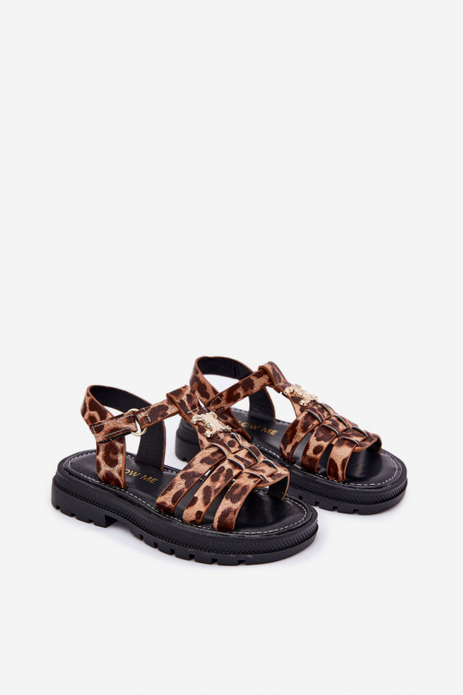 Infantil sandalias Con decoraciones Detalem con estampados de piel de leopardo Serina