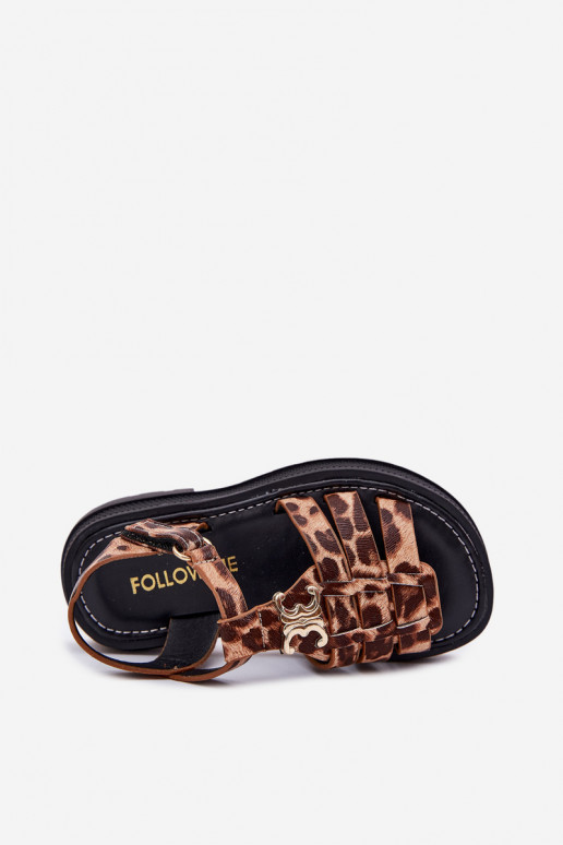 Infantil sandalias Con decoraciones Detalem con estampados de piel de leopardo Serina