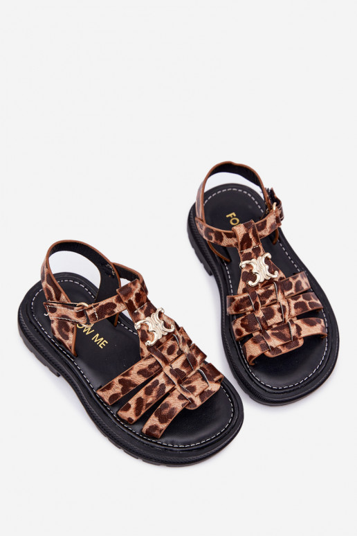 Infantil sandalias Con decoraciones Detalem con estampados de piel de leopardo Serina