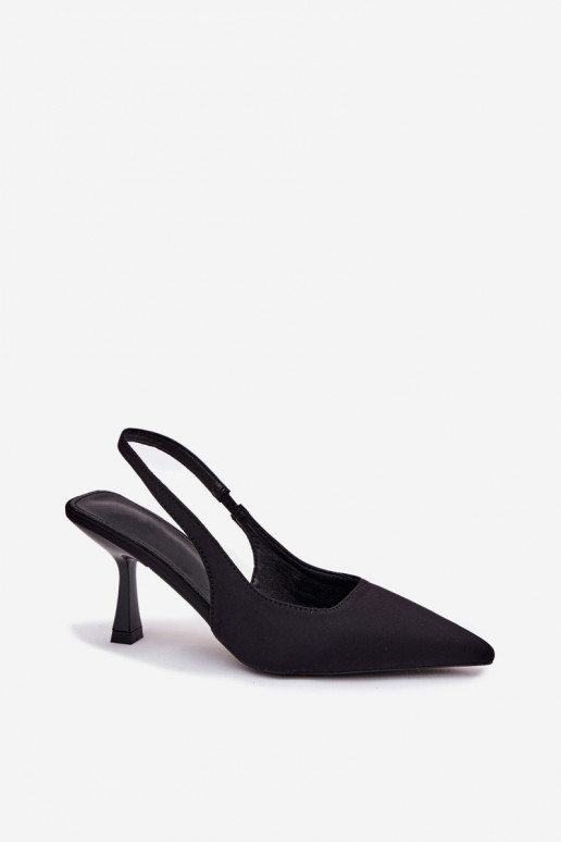 Sandalias de mujer con tacones finos de color negro Lunira Sandalias de mujer con tacones finos de color negro Lunira