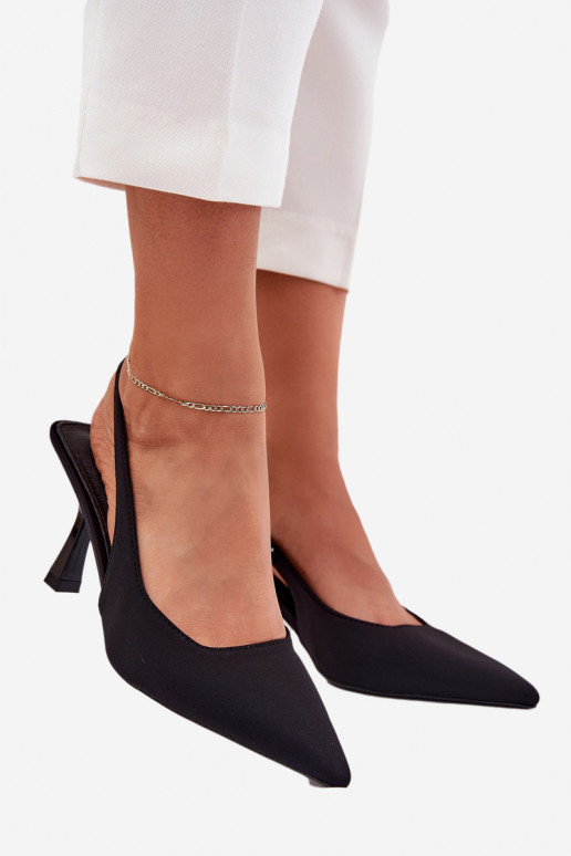 Sandalias de mujer con tacones finos de color negro Lunira Sandalias de mujer con tacones finos de color negro Lunira