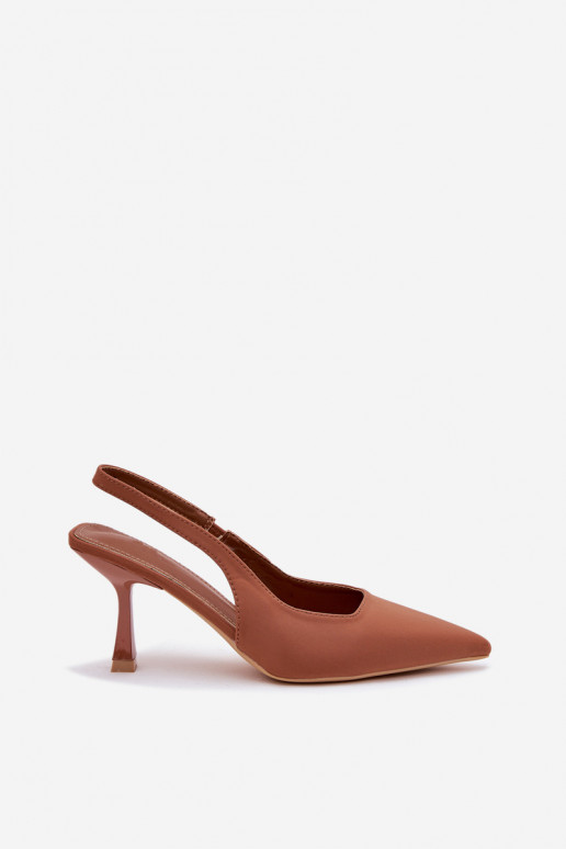 Sandalias de mujer con tacones finos color marrón Lunira Sandalias de mujer con tacones finos color marrón Lunira
