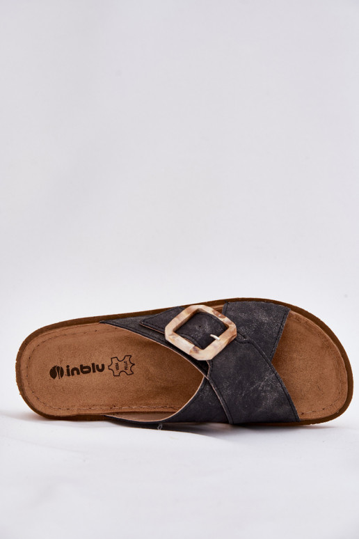 zapatillas de mujer con hebillas Inblu ED000025 de color negro zapatillas de mujer con hebillas Inblu ED000025 de color negro