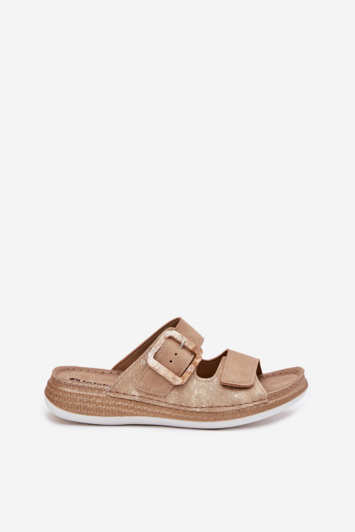 zapatillas de mujer con hebillas I con cierre adhesivoem INBLU MK000013 beige zapatillas de mujer con hebillas I con cierre adhesivoem INBLU MK000013 beige