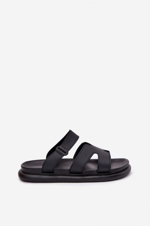 Goma zapatillas de mujer con correas de color negro Tavirae