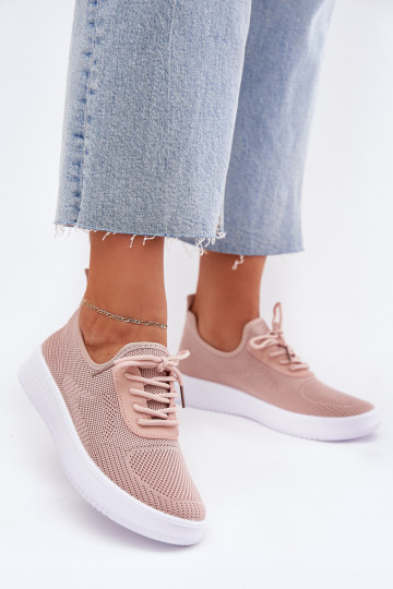 Un modelo convincente zapatillas con una plataforma Femenino color rosa Kalyra 2