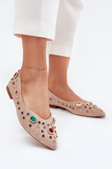 bailarinas Femenino Decorado Kryształkami beige Valena