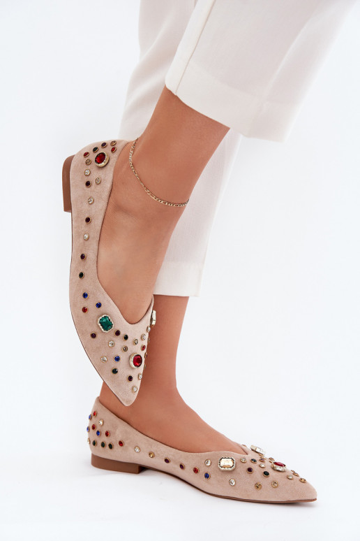 bailarinas Femenino Decorado Kryształkami beige Valena