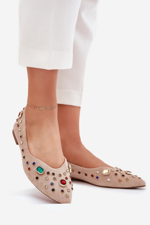 bailarinas Femenino Decorado Kryształkami beige Valena