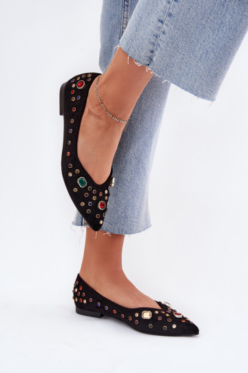 bailarinas Femenino Decorado Kryształkami de color negro Valena 2