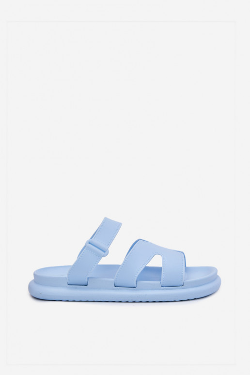 Goma zapatillas de mujer con correas color azul Tavirae