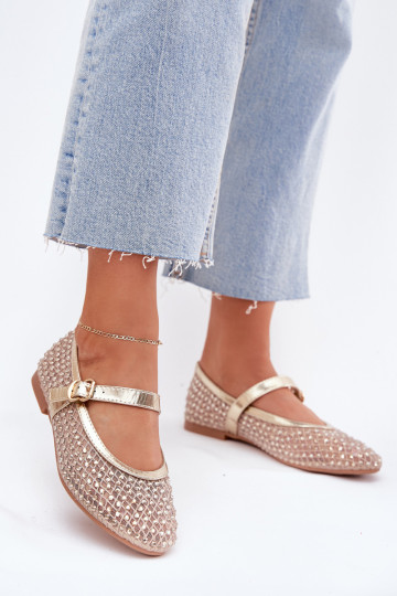 Decorado bailarinas Femenino con correas I con hebillas color dorado Avirae