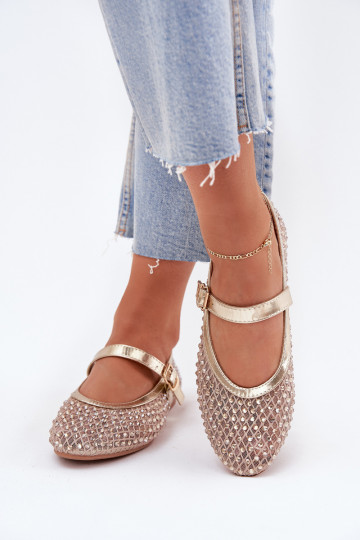 Decorado bailarinas Femenino con correas I con hebillas color dorado Avirae 2