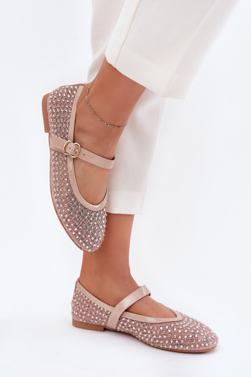 Decorado bailarinas Femenino con correas I con hebillas beige Avirae