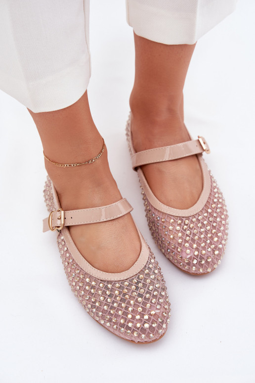 Decorado bailarinas Femenino con correas I con hebillas beige Avirae