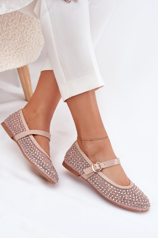 Decorado bailarinas Femenino con correas I con hebillas beige Avirae