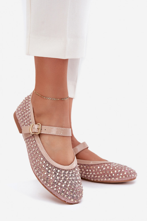 Decorado bailarinas Femenino con correas I con hebillas beige Avirae