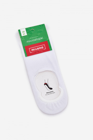 Calcetines de bambú de microfibra para mujer color blanco