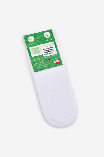 Calcetines de bambú de microfibra para mujer color blanco 2