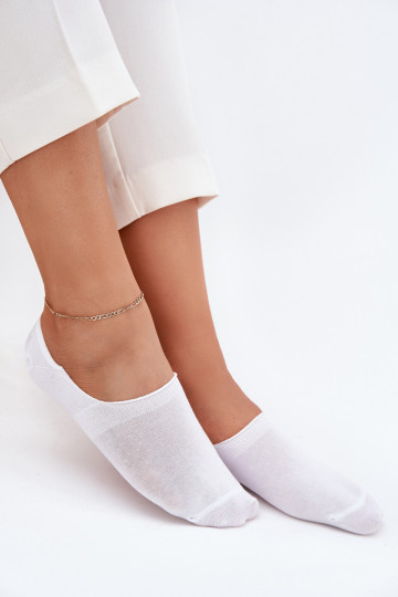 Calcetines de algodón de microfibra para mujer color blanco