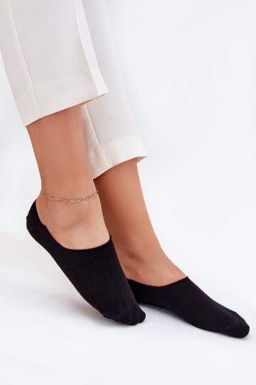 Calcetines de algodón de microfibra para mujer color negro
