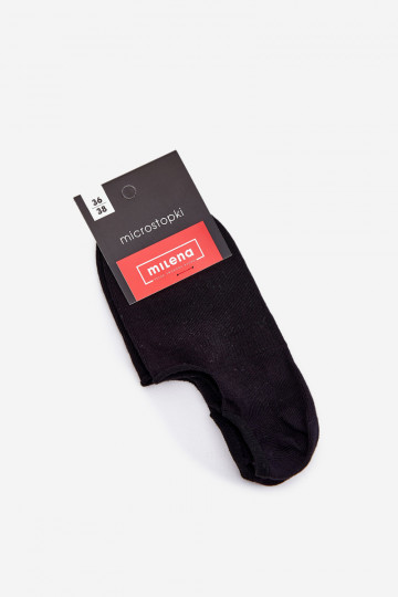 Calcetines de algodón de microfibra para mujer color negro 2