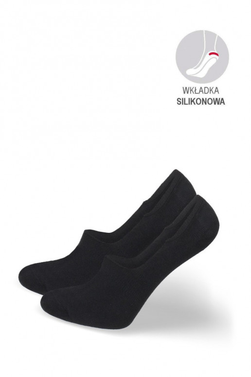 calcetines de mujer Micropies de página BaAełniane Suavemente de color negro