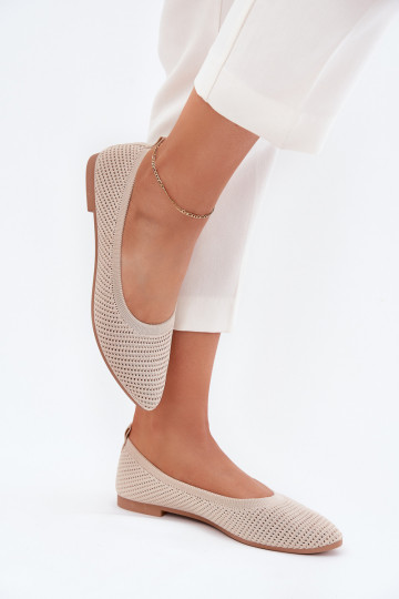 red Bailarinas de tela Femenino beige Sarina