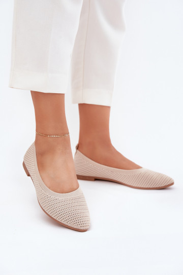 red Bailarinas de tela Femenino beige Sarina 2